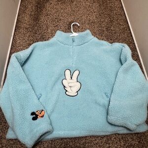 Disney Light Blue Fleece 3/4 Zip Up
